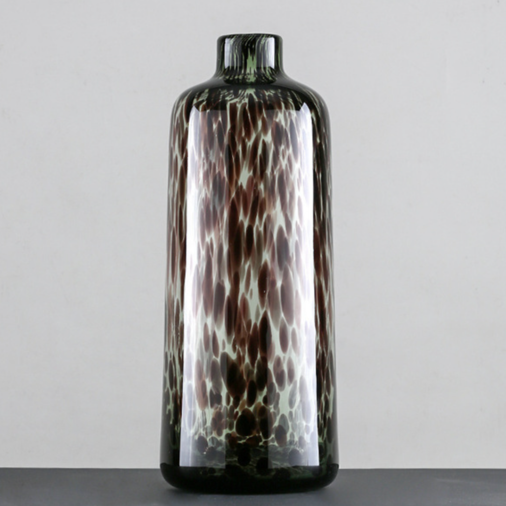Leopard Murano Glass Vase