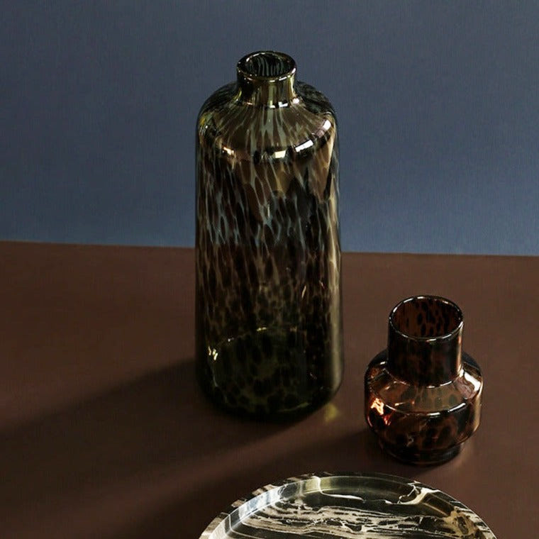 Leopard Murano Glass Vase