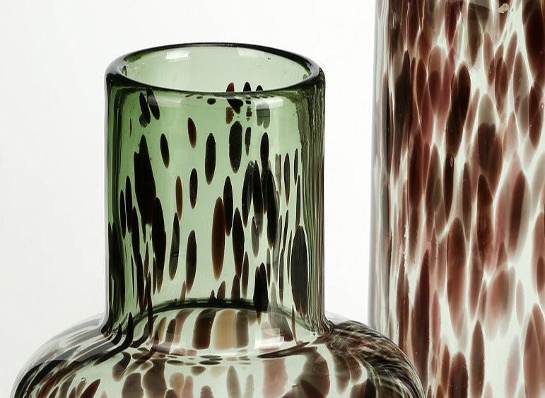 Leopard Murano Glass Vase