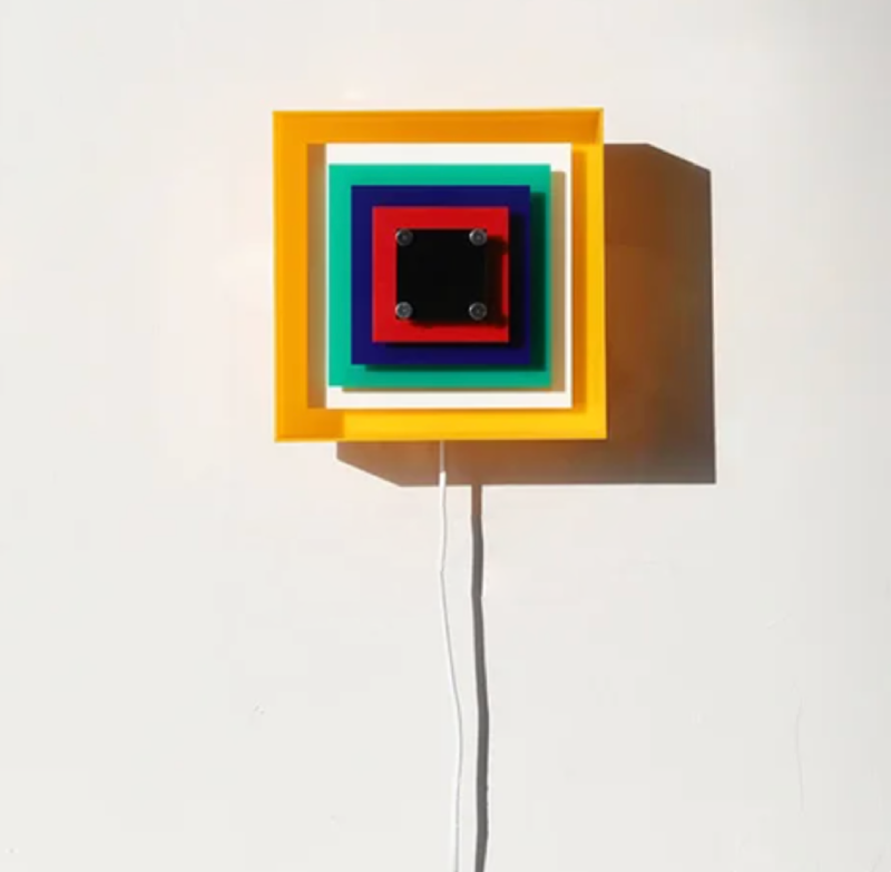 Light Squares Bauhaus Wall Lamp Plug-in Yellow
