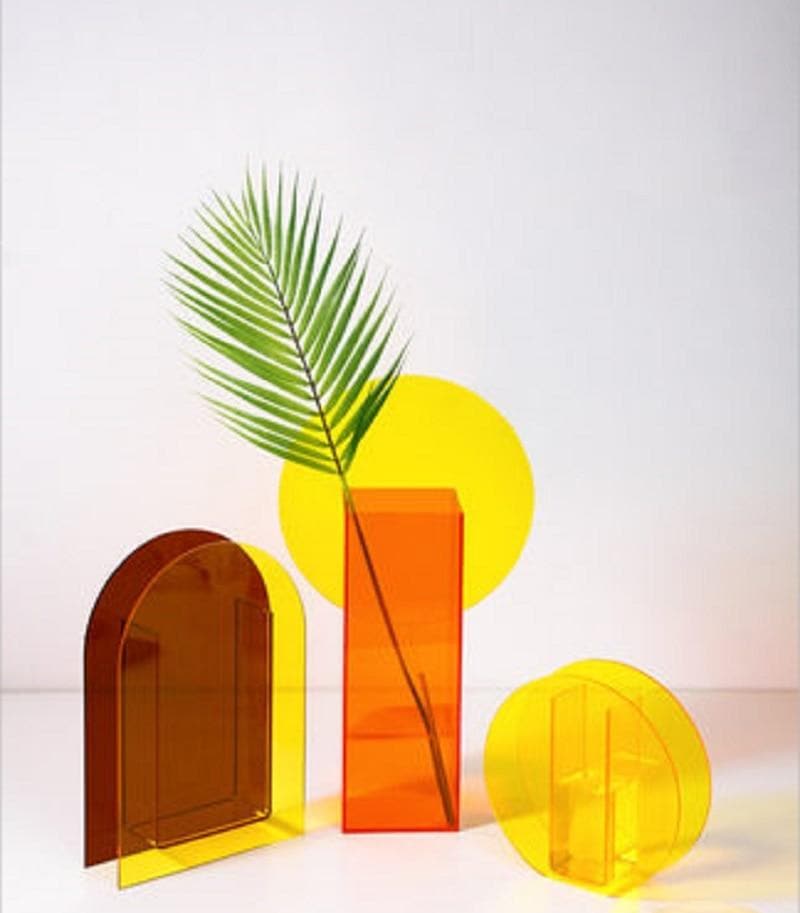Light Transit Acrylic Vase & Desktop Accent - Final Sale