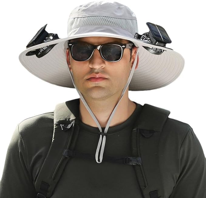 Trekker™ — Solar Cooling Hat Light Gray One Size Fits All
