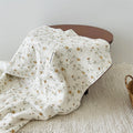 Lilac Floral Muslin Baby Blanket & Pillow Set - 47"×51"