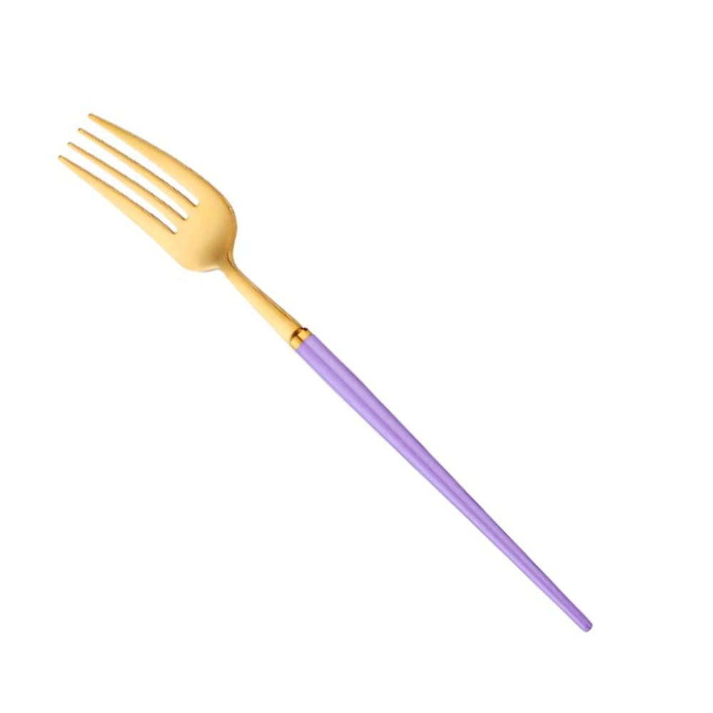 Lilac Gold Stainless Steel Flatware Set Table Fork