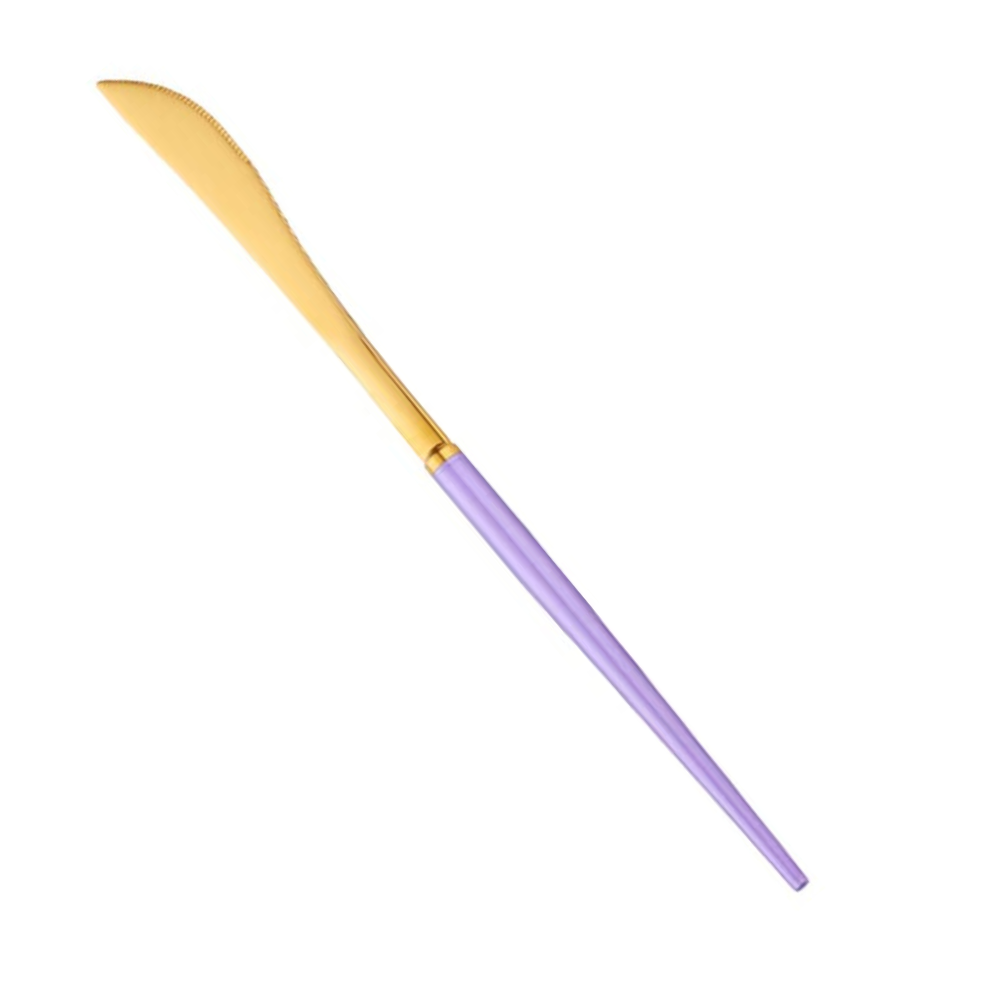 Lilac Gold Stainless Steel Flatware Set Table Knife