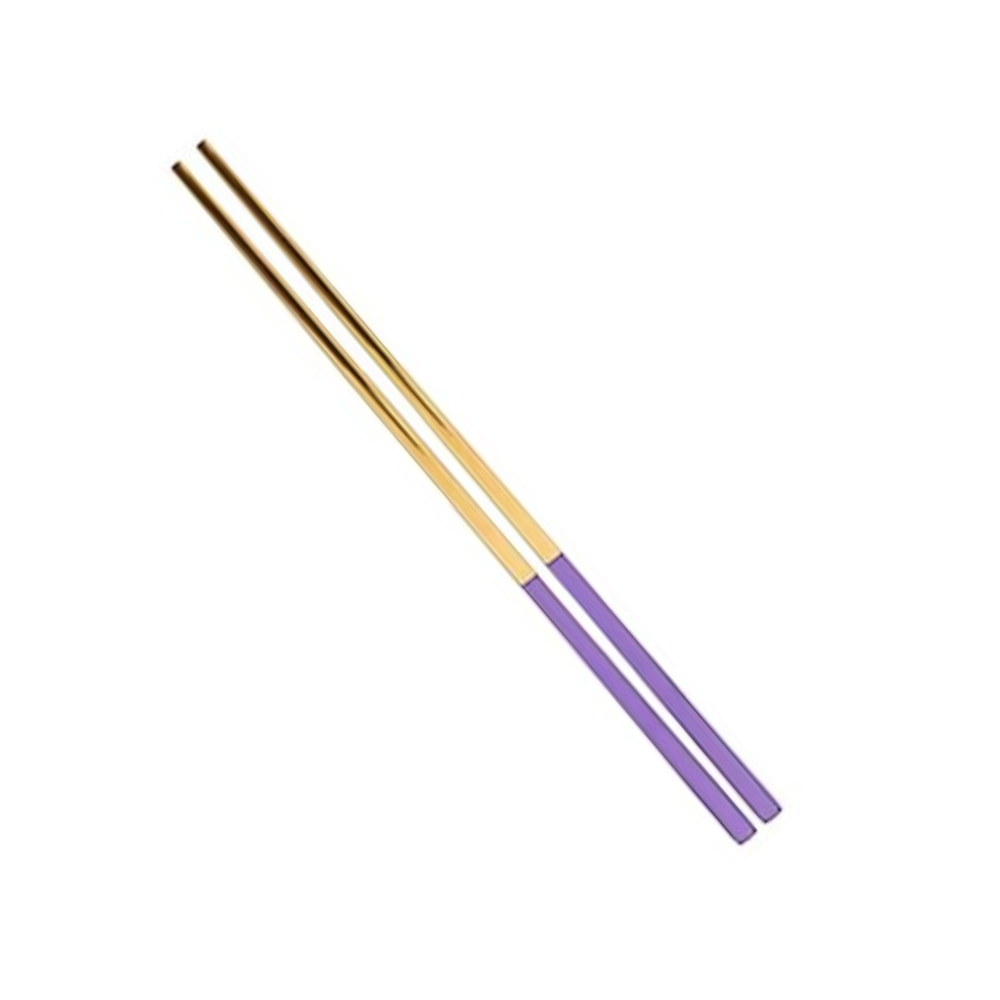 Lilac Gold Stainless Steel Flatware Set Chopsticks