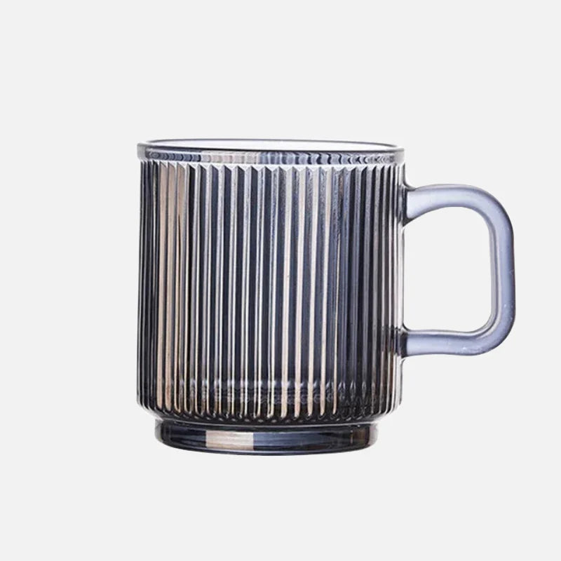 Linear Elegance Glass Mug Smoky gray