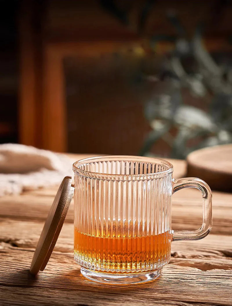Linear Elegance Glass Mug
