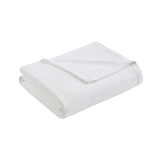 Liquid Cotton Blanket White