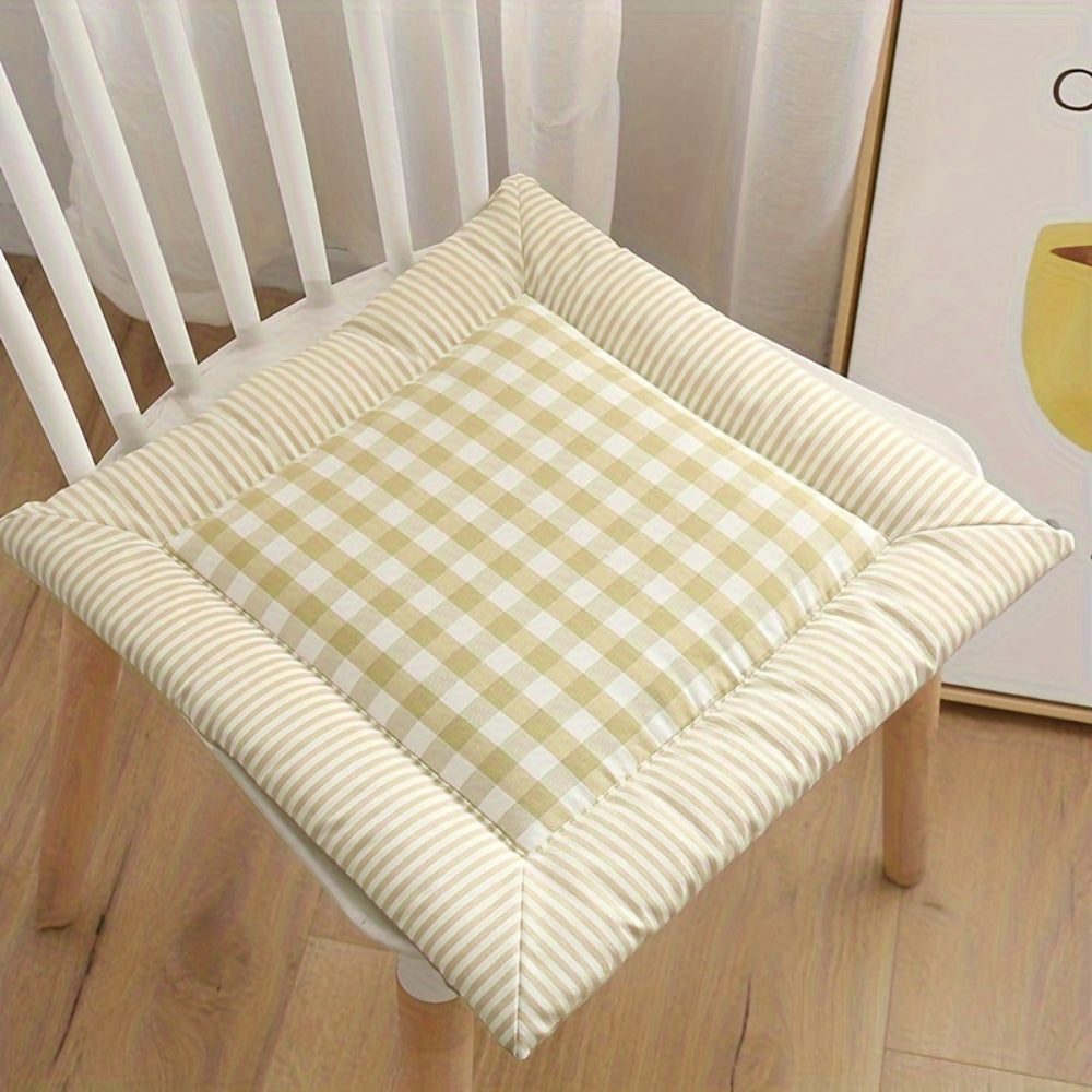 Liven Cotton Seat Pad Dining Chair Cushion Butter Cream