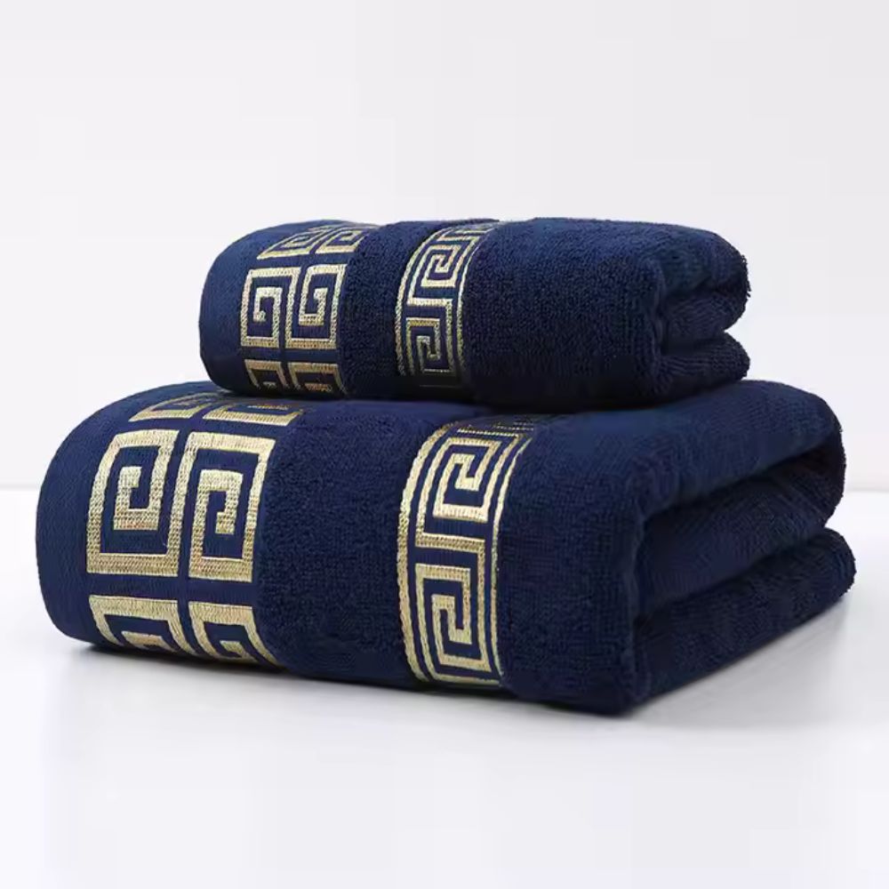 Casa Luxe Athena Cotton Towel Set | 2pcs Midnight Royal