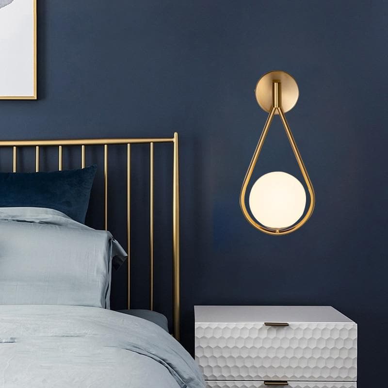 Loop Brass and Sphere Sconce - Final Sale