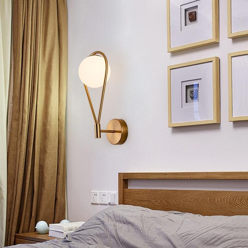 Loop Brass and Sphere Sconce - Final Sale