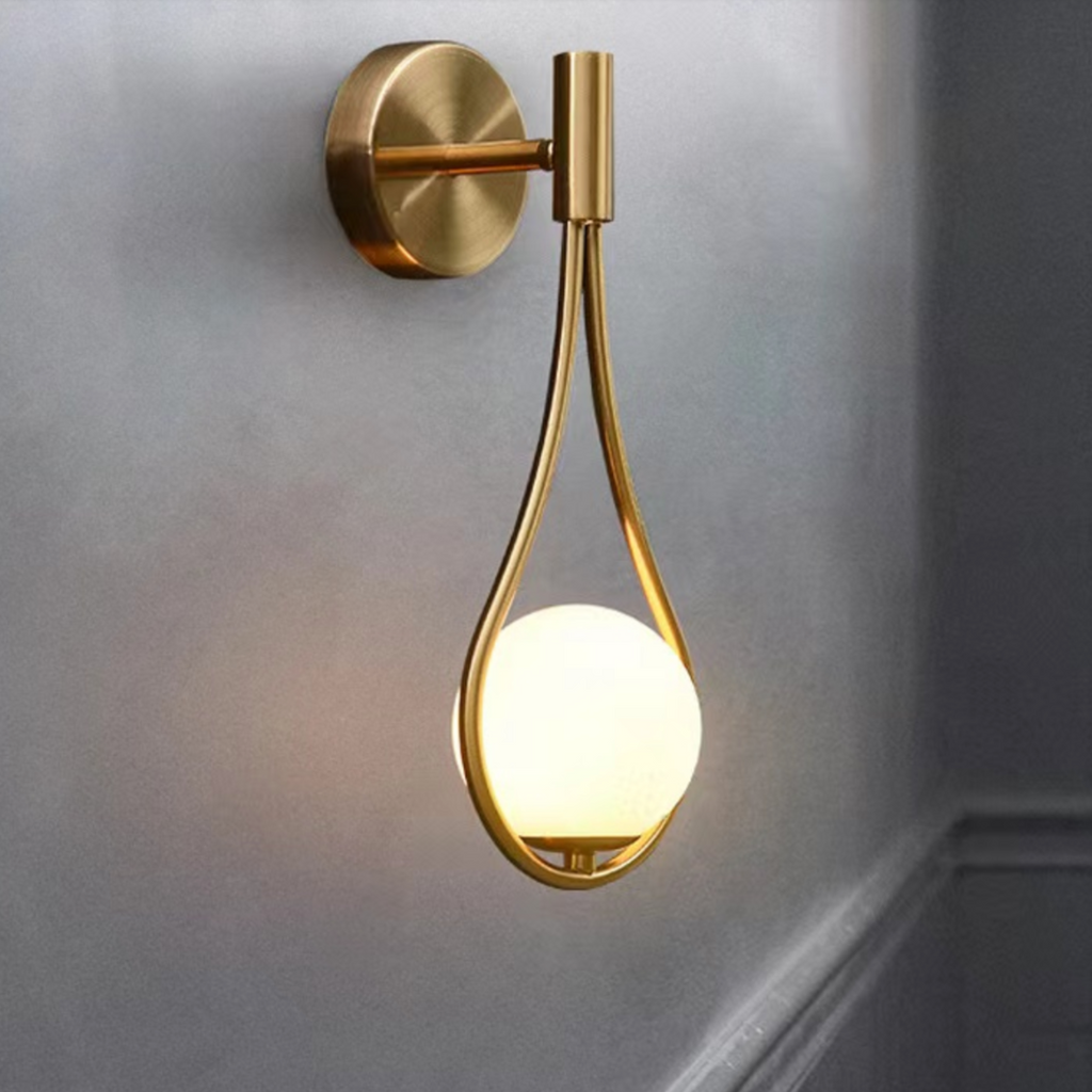 Loop Brass and Sphere Sconce - Final Sale