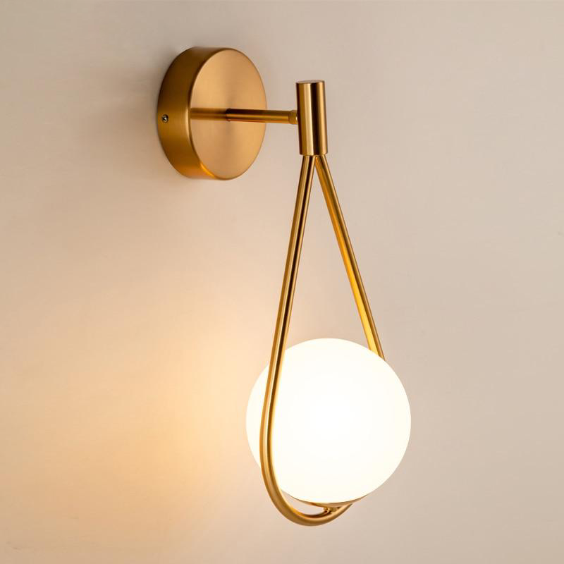 Loop Brass and Sphere Sconce - Final Sale