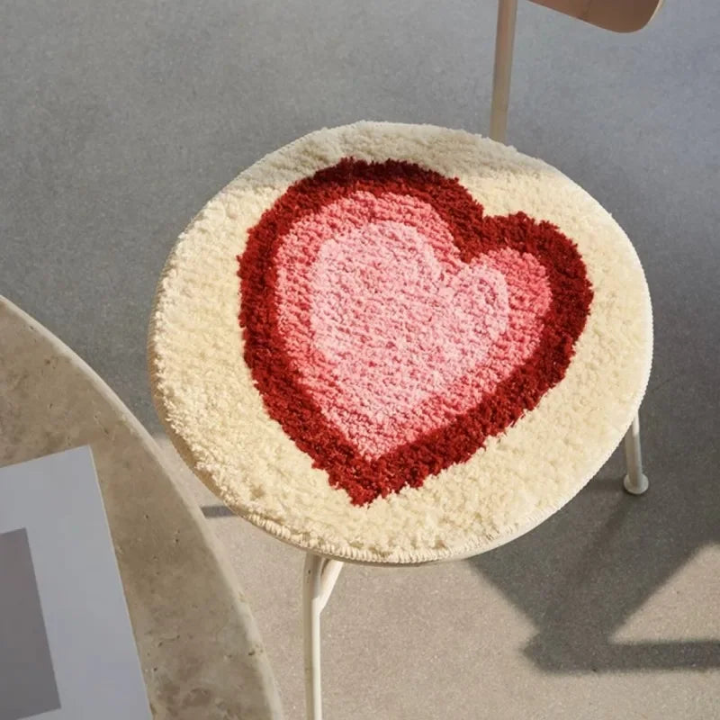 Love & Fruit Tufted Seat Cushions & Rug Round Love