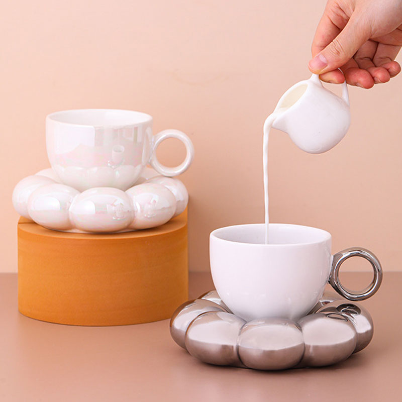 Love Me Flower Ceramic Cup & Saucer Set