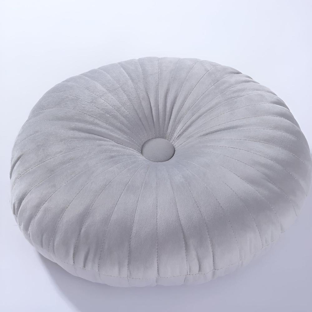 Pumpkin Plush Cushion Light Gray