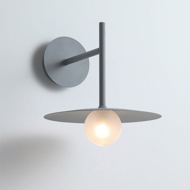 Lukas Iron Wall Lamp Grey