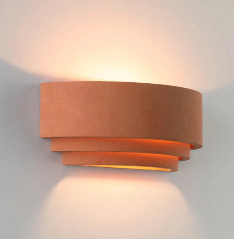 Lume Stone Waterproof LED Wall Sconce Indoor Orange