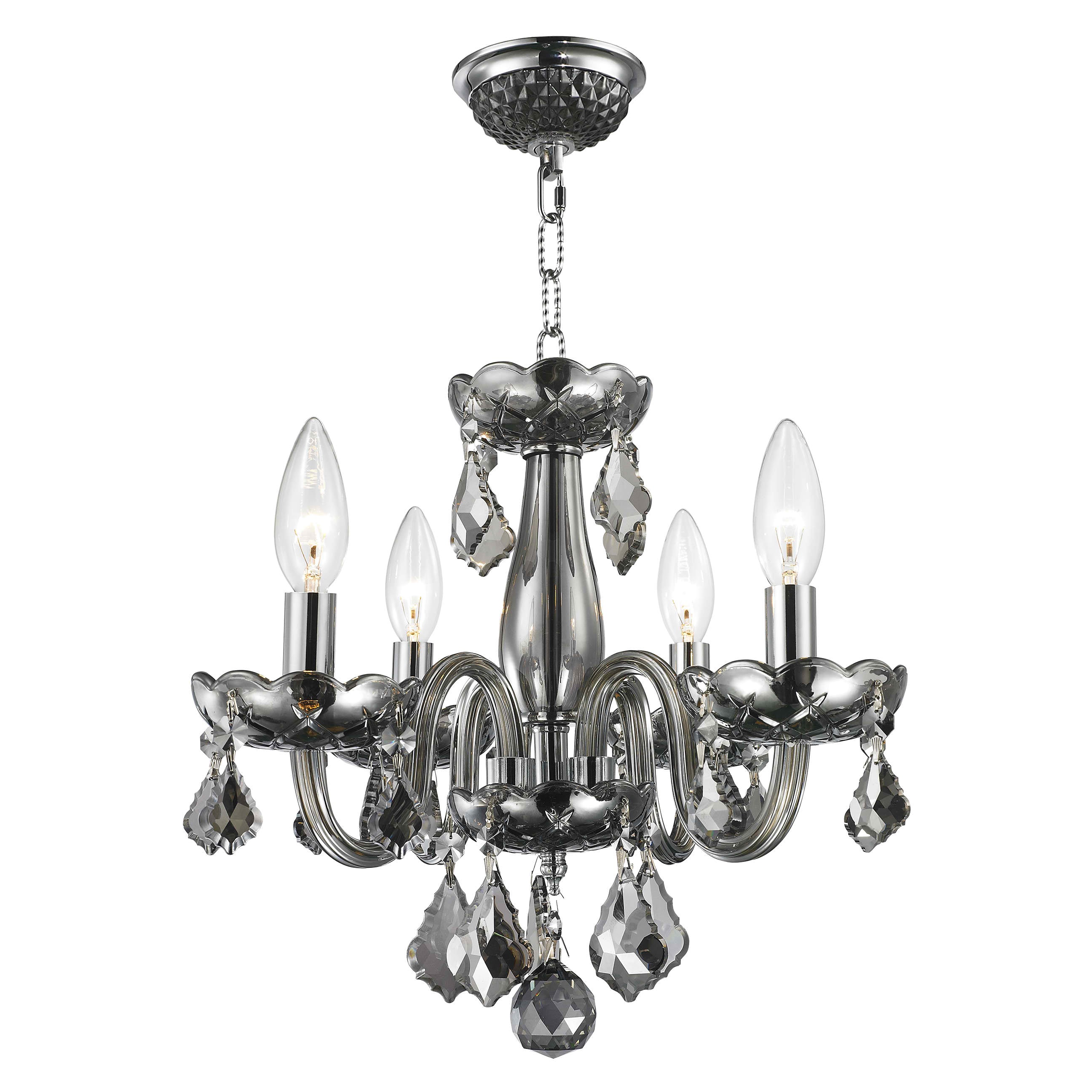Lumiere Chrome and Crystal Chandelier Light