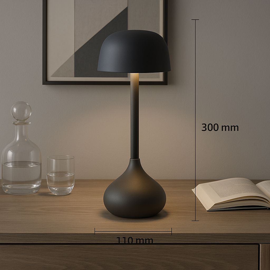 Luna Glow Desk Lamp Matte Ash
