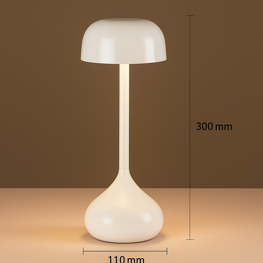 Luna Glow Desk Lamp Glossy Pearl