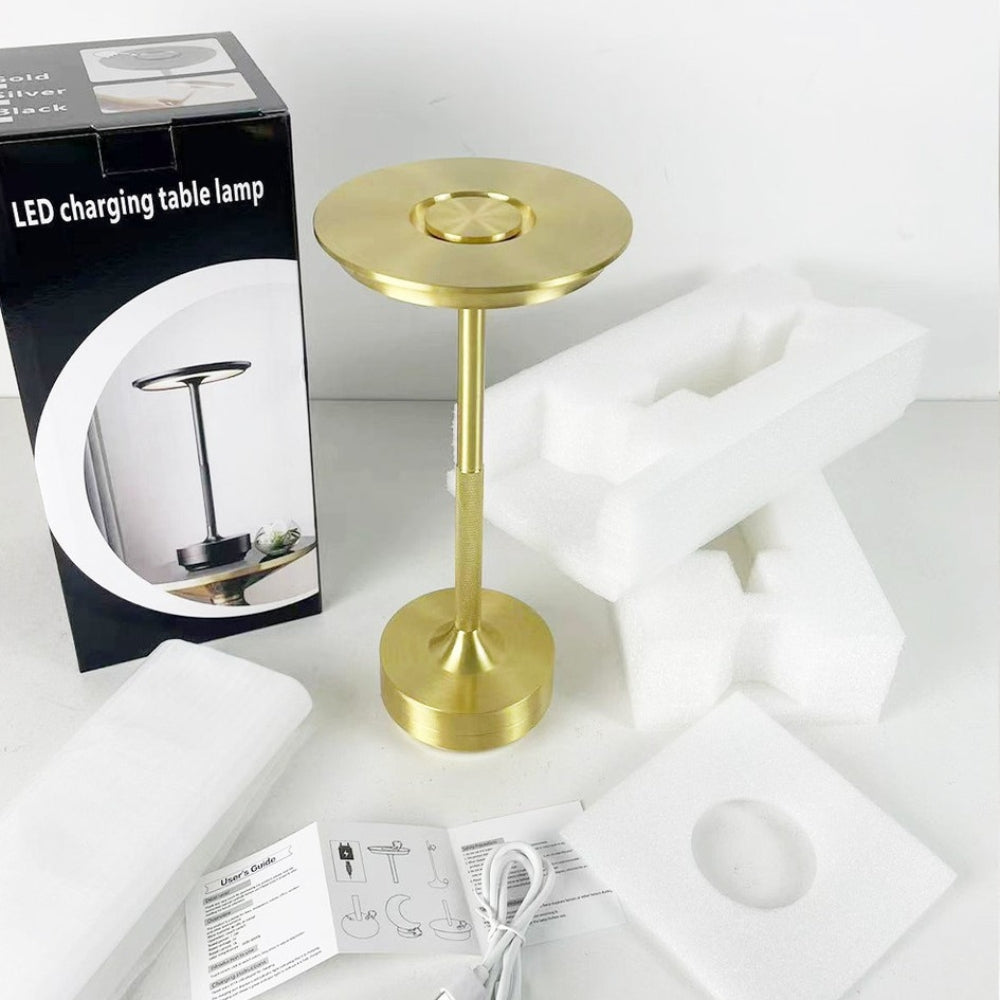 Lunox LED Rechargeable Desk Lamp Brushed Gold