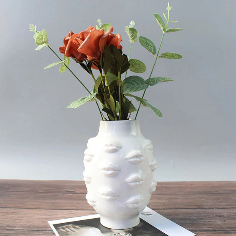Lush Lips Ceramic Vase