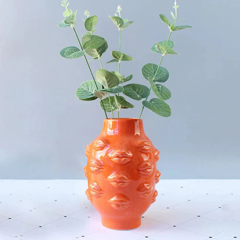 Lush Lips Ceramic Vase