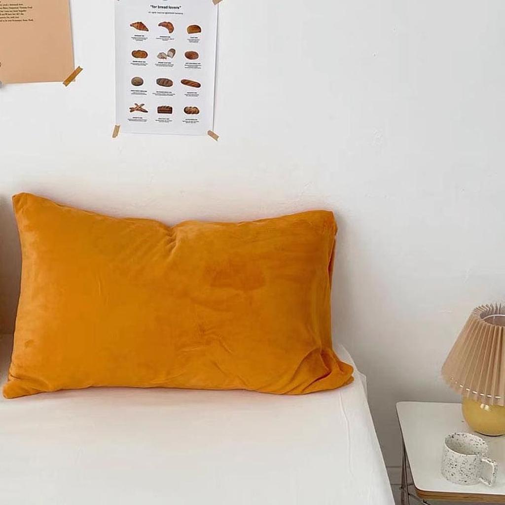 Lush Velvet Pillow Covers Orange