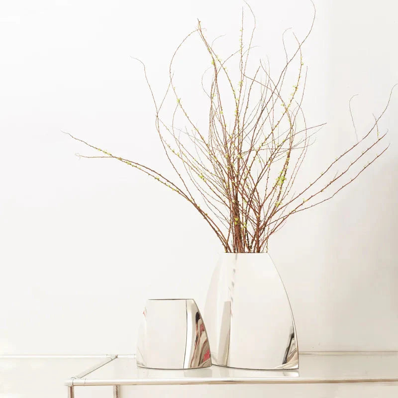 Lustre Arc Metal Flower Vase