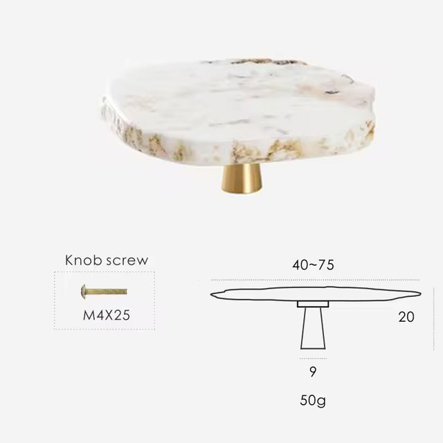 Luxe White Turquoise Stone Knob & Pull Medium Knob Pull