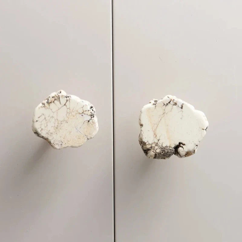 Luxe White Turquoise Stone Knob & Pull