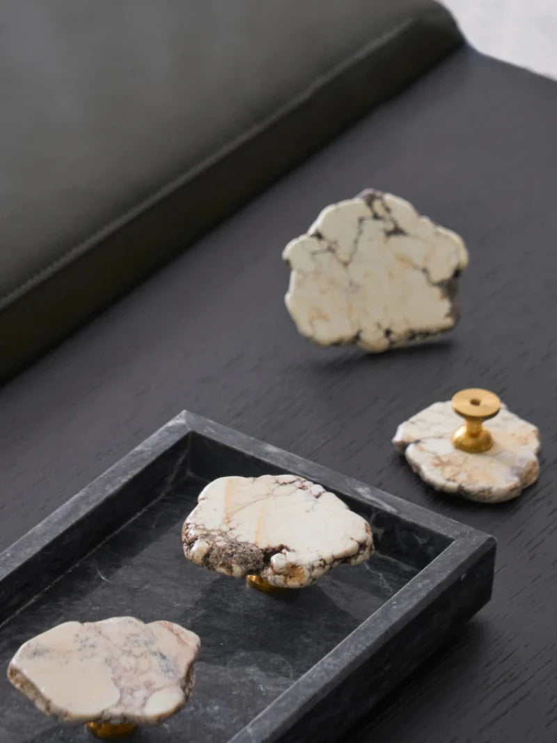 Luxe White Turquoise Stone Knob & Pull
