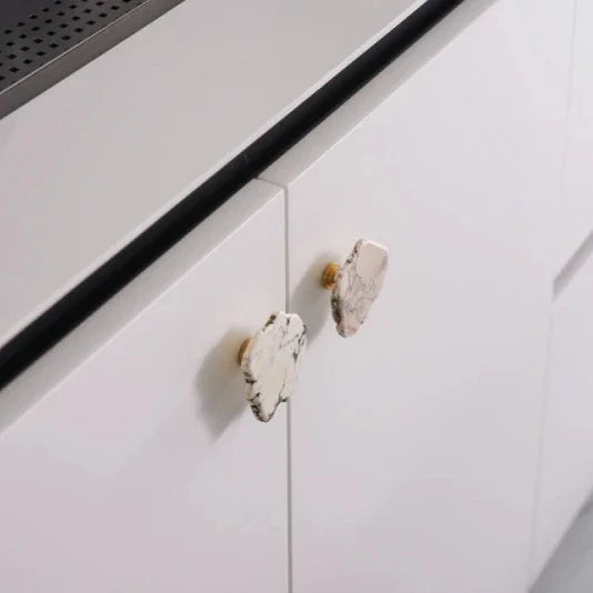 Luxe White Turquoise Stone Knob & Pull