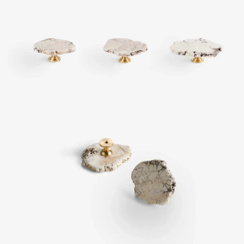 Luxe White Turquoise Stone Knob & Pull