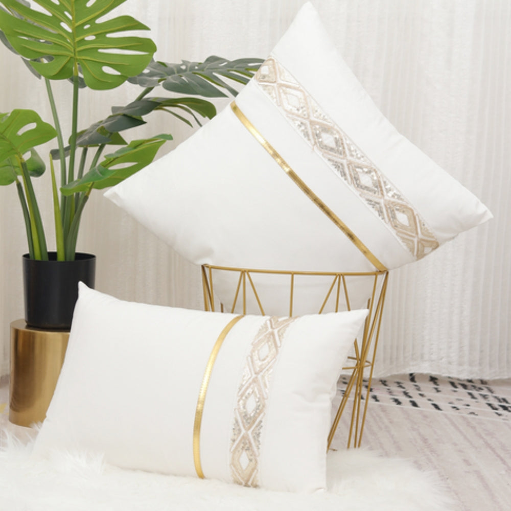 Luxe Stripe Cushion Cover Ivory