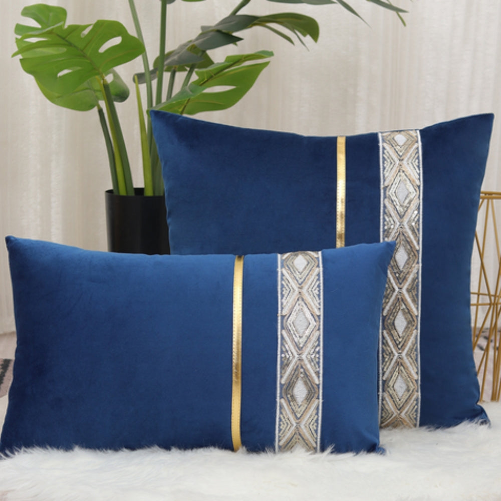 Luxe Stripe Cushion Cover Navy