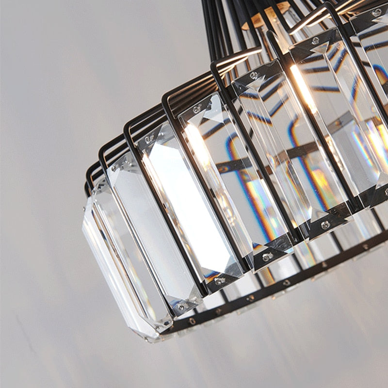 Luxury Contrast Crystal Pendant Light