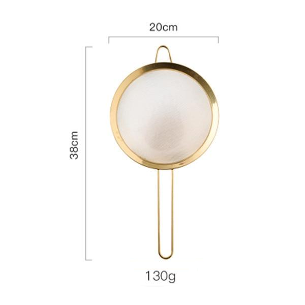 Luxury Gold Stainless Steel Baking Utensil Set Large Colander