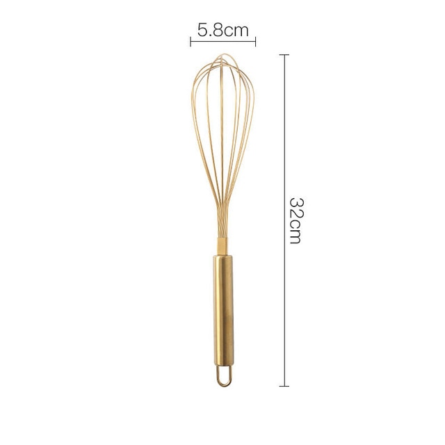 Luxury Gold Stainless Steel Baking Utensil Set Hand Mixer