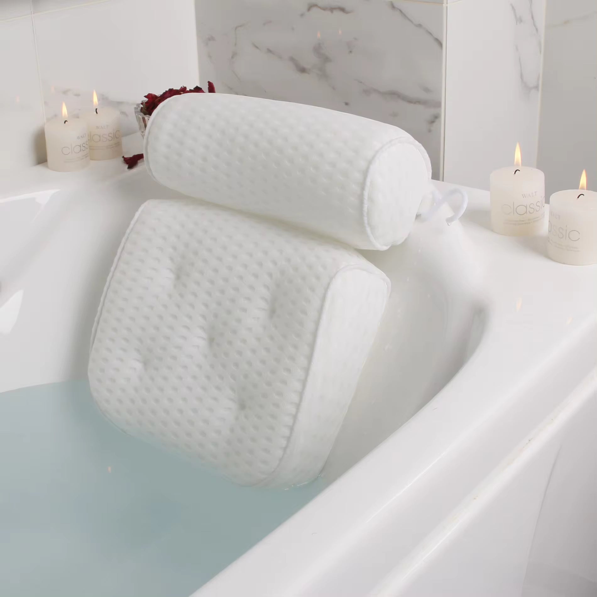 Luxury Bath Pillow with Suction Cups