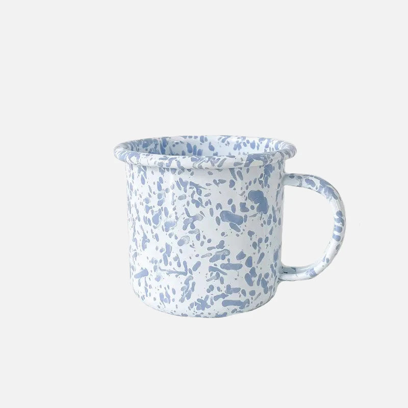 Lydia Retro Enamel Dinnerware Mug Blue