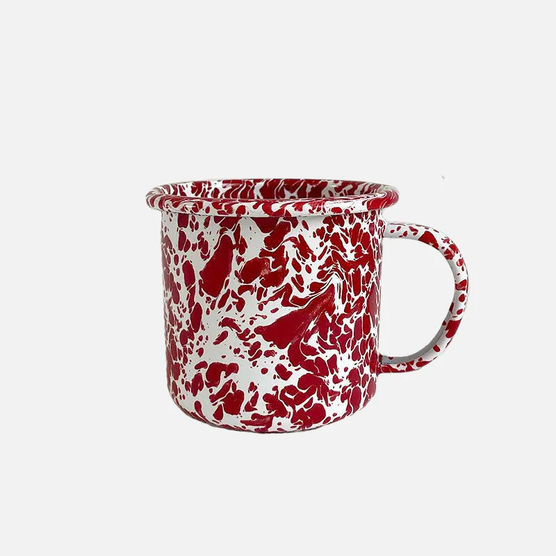Lydia Retro Enamel Dinnerware Mug Red