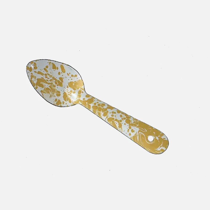 Lydia Retro Enamel Dinnerware Spoon Yellow