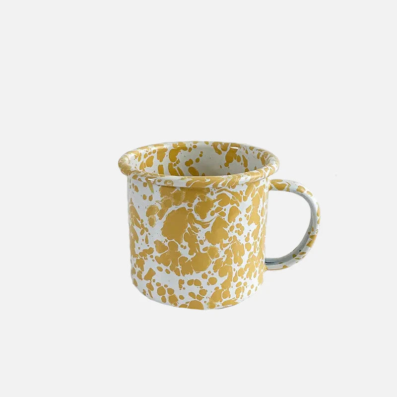 Lydia Retro Enamel Dinnerware Mug Yellow