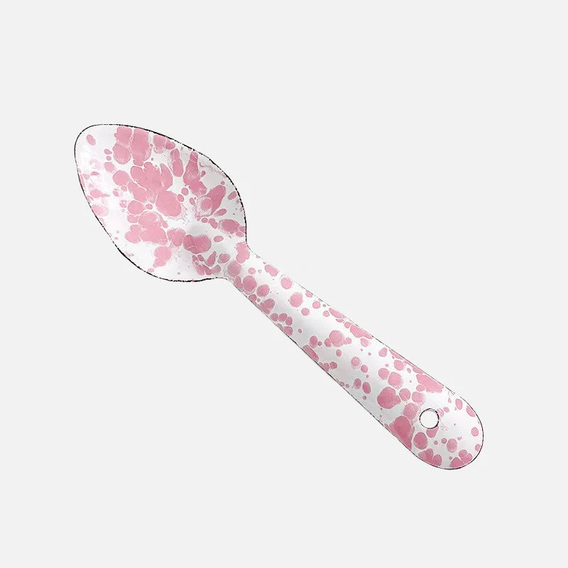 Lydia Retro Enamel Dinnerware Spoon Pink