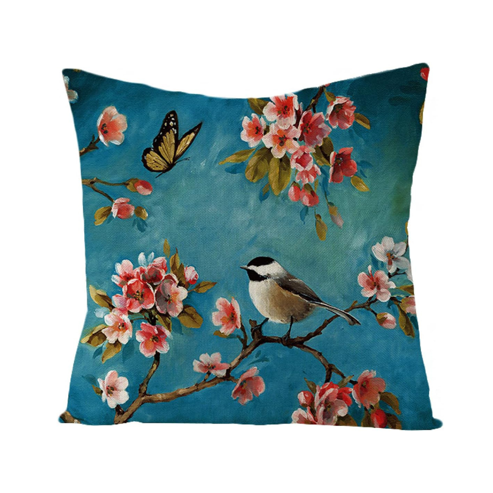 Feathered Floral Cushion Covers Serene