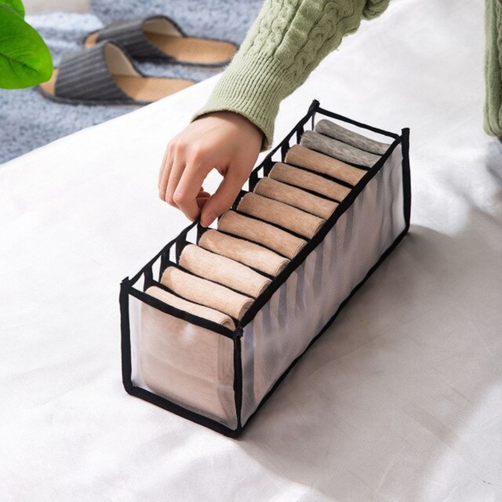 Drawer Clothes Organizers Black Small (11 Slots)